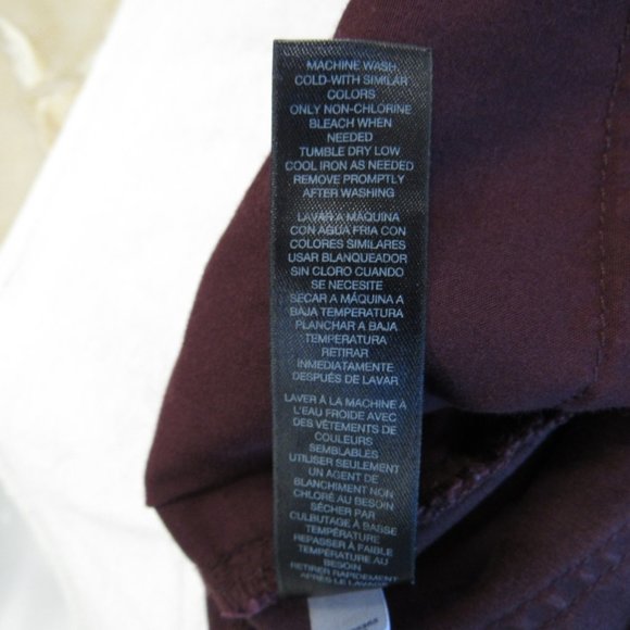 Wine Stretch Skinny Leg Jeans Zip Ankle Sz 4 R - Picture 13 of 13